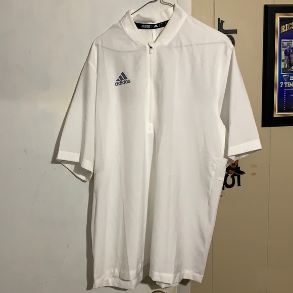 adidas Other - Men's White Team Iconic Short 1/4 Zip Cage Jacket